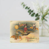 Vintages ätherisches Halloween Feiertagspostkarte (Stehend Vorderseite)