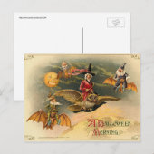 Vintages ätherisches Halloween Feiertagspostkarte (Vorne/Hinten)