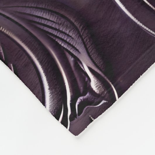 Vintages Auberginenleder Fleecedecke (Ecke)