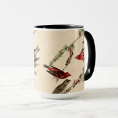 Vintages Audubon Lila Finch Bird Painting Gift Tasse (VorderseiteRechts)