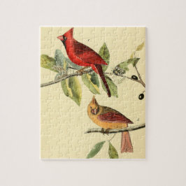 Vintages Audubon Northern Kardinal Malgeschenk Puzzle