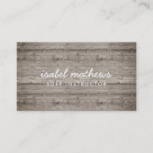 Vintages aufbereitetes Holz Visitenkarte (Vorderseite)