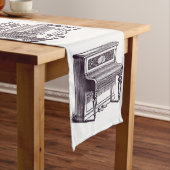 Vintages aufrechtes Klavier Kurzer Tischläufer (Beispiel)