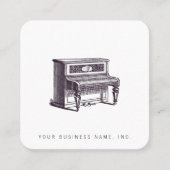 Vintages aufrechtes Klavier Quadratische Visitenkarte (Vorderseite)