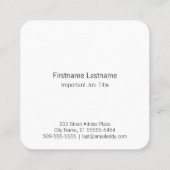 Vintages aufrechtes Klavier Quadratische Visitenkarte (Rückseite)