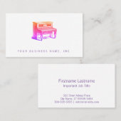 Vintages aufrechtes Klavier Visitenkarte (Vorne/Hinten)