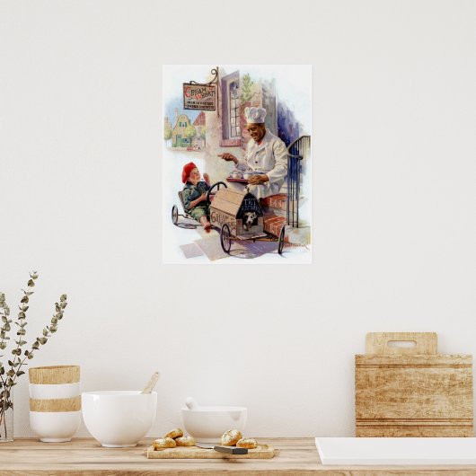 VINTAGES "AUFSTEHEN"-KREAM VON WEIZPOSTER POSTER (Küche)