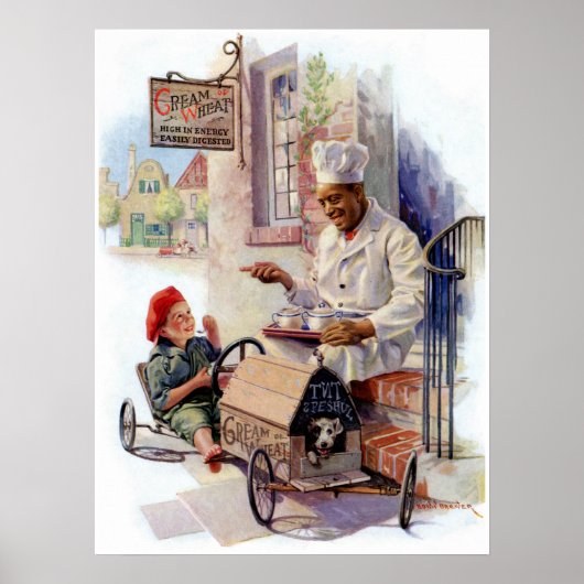 VINTAGES "AUFSTEHEN"-KREAM VON WEIZPOSTER POSTER (Vorne)