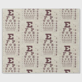 Vintages Augendiagramm auf Burlap Geschenkpapier (Flach)