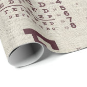 Vintages Augendiagramm auf Burlap Geschenkpapier (Rolleneckpunkt)