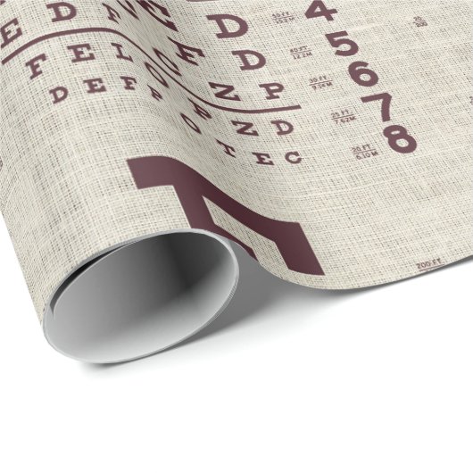 Vintages Augendiagramm auf Burlap Geschenkpapier (Rolleneckpunkt)
