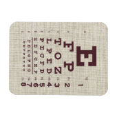 Vintages Augendiagramm auf Burlap Magnet (Horizontal)