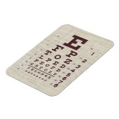 Vintages Augendiagramm auf Burlap Magnet (Linke Seite)