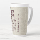 Vintages Augendiagramm auf Burlap Milchtasse (Rechte Ecke)