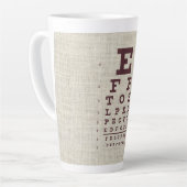 Vintages Augendiagramm auf Burlap Milchtasse (Linke Ecke)