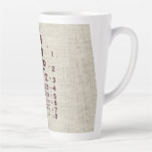 Vintages Augendiagramm auf Burlap Milchtasse (Rechts)