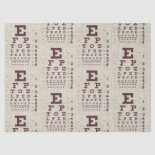 Vintages Augendiagramm auf Burlap Seidenpapier