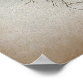 Vintages Augendiagramm Etching Druckplakat Poster (Ecke)