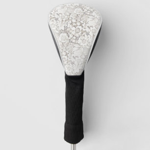 Vintages Aussehen, Blumenweiße Spitze Golf Headcover