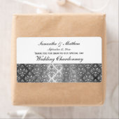 Vintages Aussehen, Grau und Silber Damask #3 Weine (Insitu)