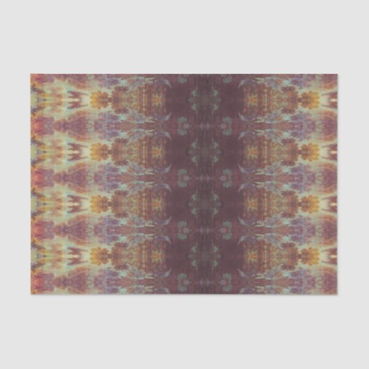 Vintages Aussehen in Gold und lila Muster Seidenpapier (Vorderseite)