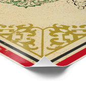 Vintages Aussehen Italienisches Label Art Poster (Ecke)