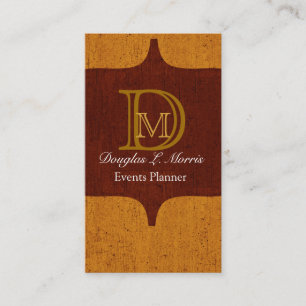 Vintages Aussehen Mit Monogramm Visitenkarte