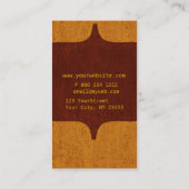 Vintages Aussehen Mit Monogramm Visitenkarte (Rückseite)