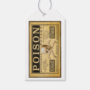 Vintages Aussehen "POISON" Halloween  Geschenkanhänger