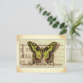 Vintages Aussehen Schmetterling-Briefmarke Postkar Postkarte (Stehend Vorderseite)