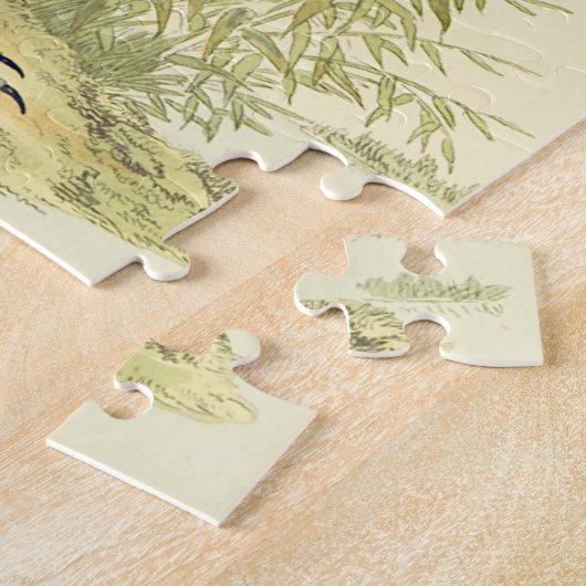 Vintages Aussehen, Stehendes Vogelpuzzle Puzzle (Seite)