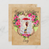 Vintages Aussehen Valentine Postkarte (Vorne/Hinten)