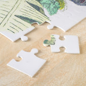 Vintages Aussehen, Vögel, die auf einem Zweigstell Puzzle (Seite)