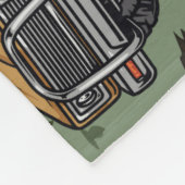 Vintages Außenmuster: Wanderer, Fahrräder Fleecedecke (Ecke)