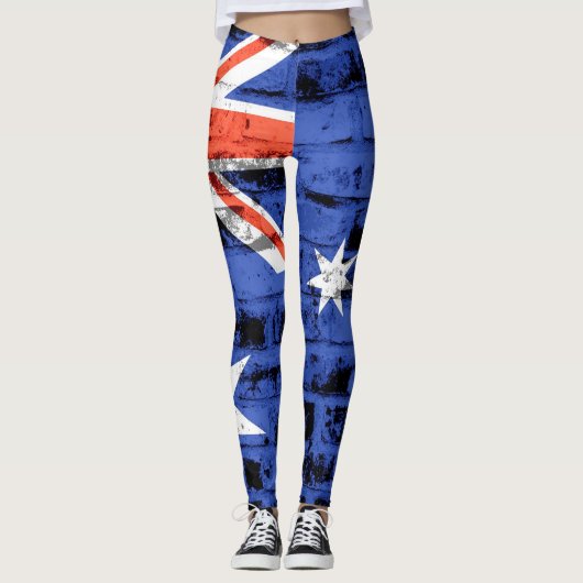 Vintages Australien Flag #3 Leggings (Vorderseite)