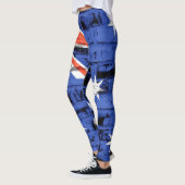Vintages Australien Flag #3 Leggings (Links)