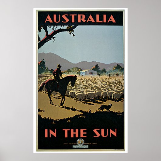 Vintages Australien im Sun Travel Poster (Vorne)