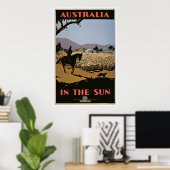 Vintages Australien in der Sonne Poster (Heimbüro)