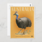Vintages australisches Reiseplakat Postkarte (Vorne/Hinten)
