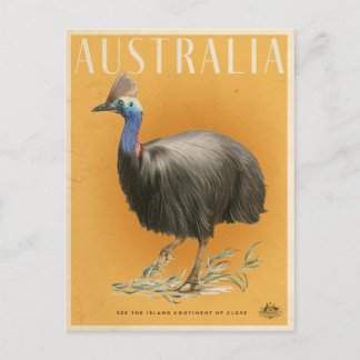 Vintages australisches Reiseplakat Postkarte