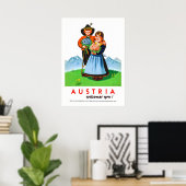 Vintages Austria Travel Poster Retro Alpin (Heimbüro)