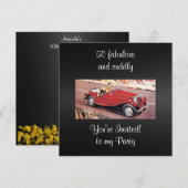 Vintages Auto 50 Fantastische und kuschelige Gebur Einladung (Vorne/Hinten)
