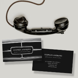 Vintages Auto Detailinigung Auto Reparieren Schwar Visitenkarte