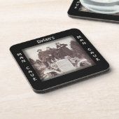 Vintages Auto Foto Man Cave CUSTOM Untersetzer (Linke Seite)