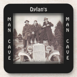 Vintages Auto Foto Man Cave CUSTOM Untersetzer
