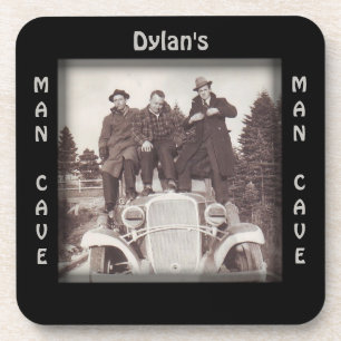 Vintages Auto Foto Man Cave CUSTOM Untersetzer