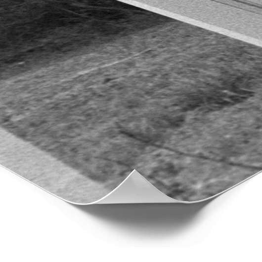 Vintages Auto Gebäude Poster (Ecke)