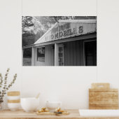 Vintages Auto Gebäude Poster (Küche)