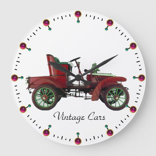 VINTAGES AUTO GROßE WANDUHR (Vorderseite)