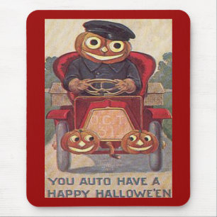 Vintages Auto Halloween Mousepad